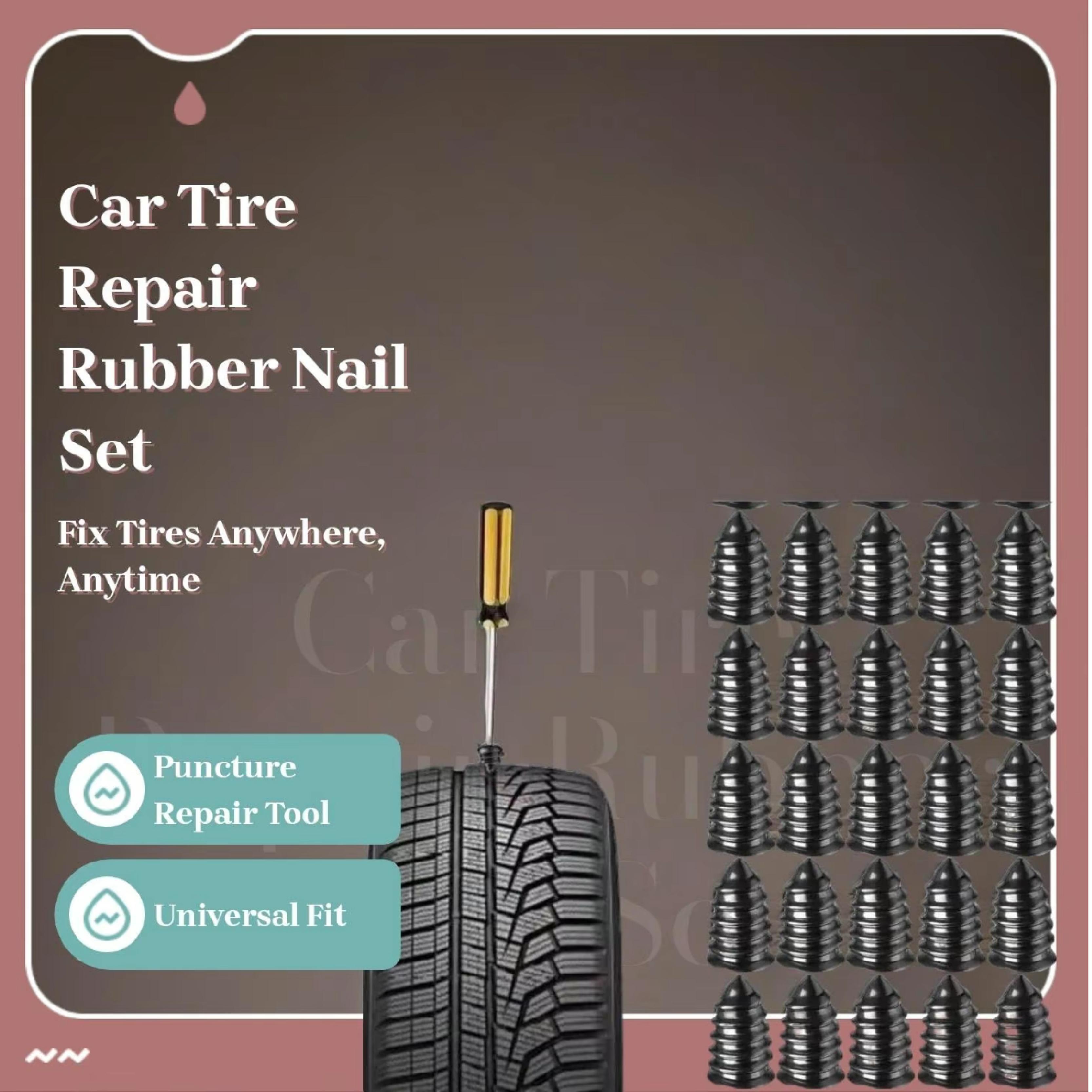 31-Piece Emergency Tire Repair Kit For Motorcycle & Electric Vehicle Vacuum Tires – Quick Fix with Glue Nails