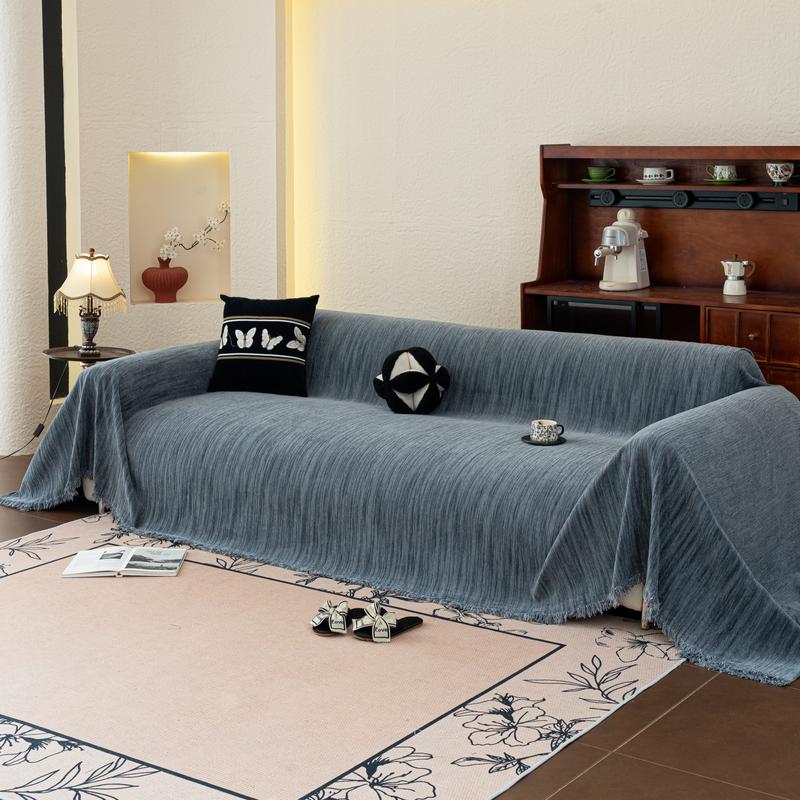 Modern Minimalist Thick Sofa Throw Blanket, Anti-Slip Wrinkle-Resistant All-Season Use, ///ivory Colors, Home Decor Upgrade Tool, Sofa Couch Covers, Sofa Slipcover