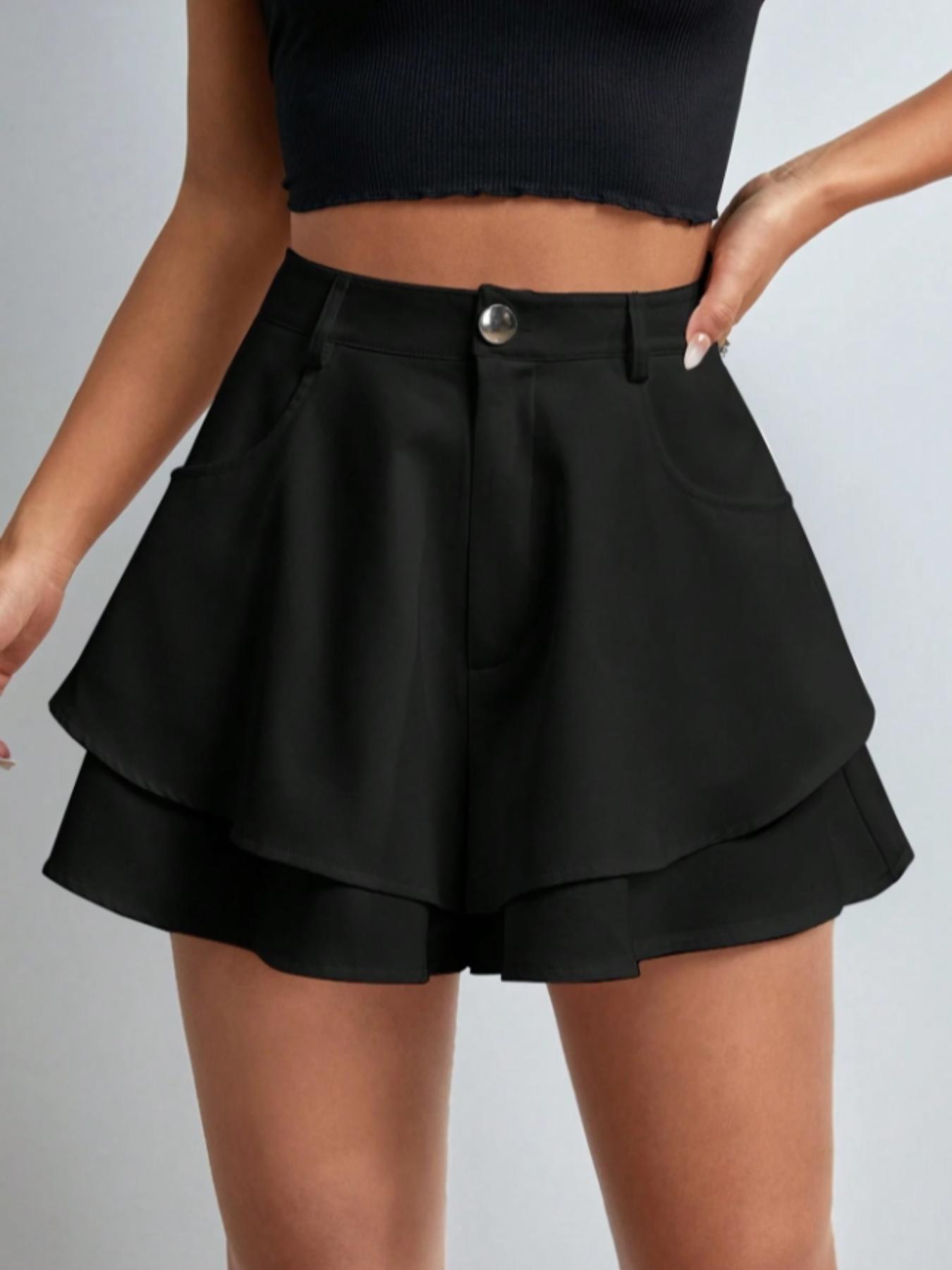 New2025Women's Plain Shorts, Casual Fashion Shorts for Daily Outdoor Wear, Ladies Bottoms for Summer