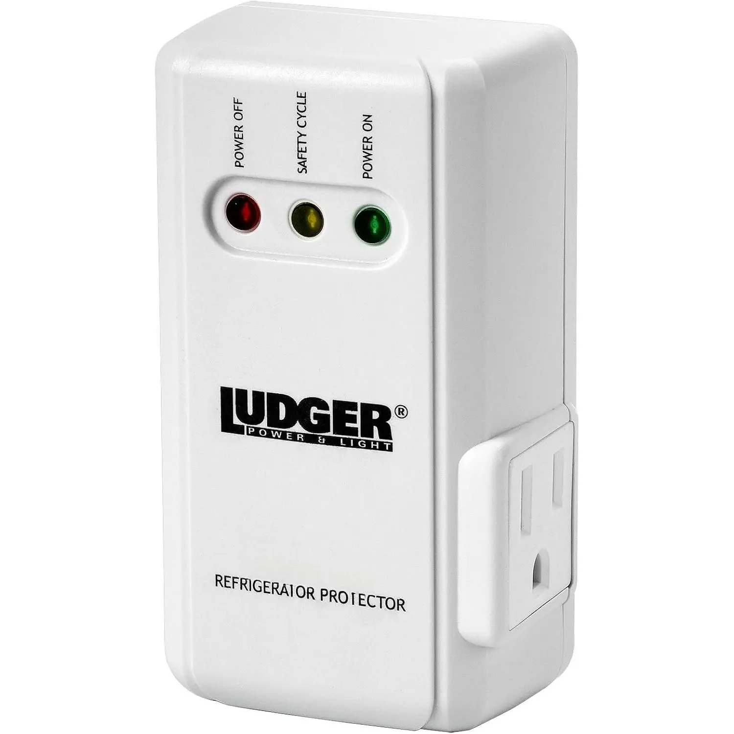Power Surge Protector for Appliances (LUDX-SRF), ETL Certified,  Side Socket, Connects to  Types of AC, Reliable AC Protection, 4-Minute Safety Cycle, 3 Modes LED