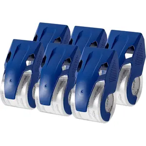 Heavy Duty Packaging Tape with Dispenser for Shipping, Sealing Boxes, Moving and Storing, 1.88" x 22.2 yds, 6-Pack, 4.33 x 2.64 x 2.36 in