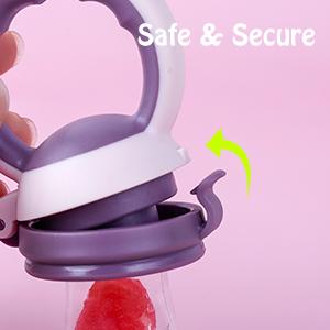 Baby Solids/Frozen Fruit Feeder Pacifier, Infant Teether Toy 4M+, BPA-Free Silicone Pouch & Nipple, Safely Introduce Solids, Teething Relief, 2-Pack Baby Solids/Frozen Fruit Feeder Pacifier, Infant Teether Toy 4M+, BPA-Free Silicone Pouch & Nipple, Safely Introduce Solids, Teething Relief, 2-Pack