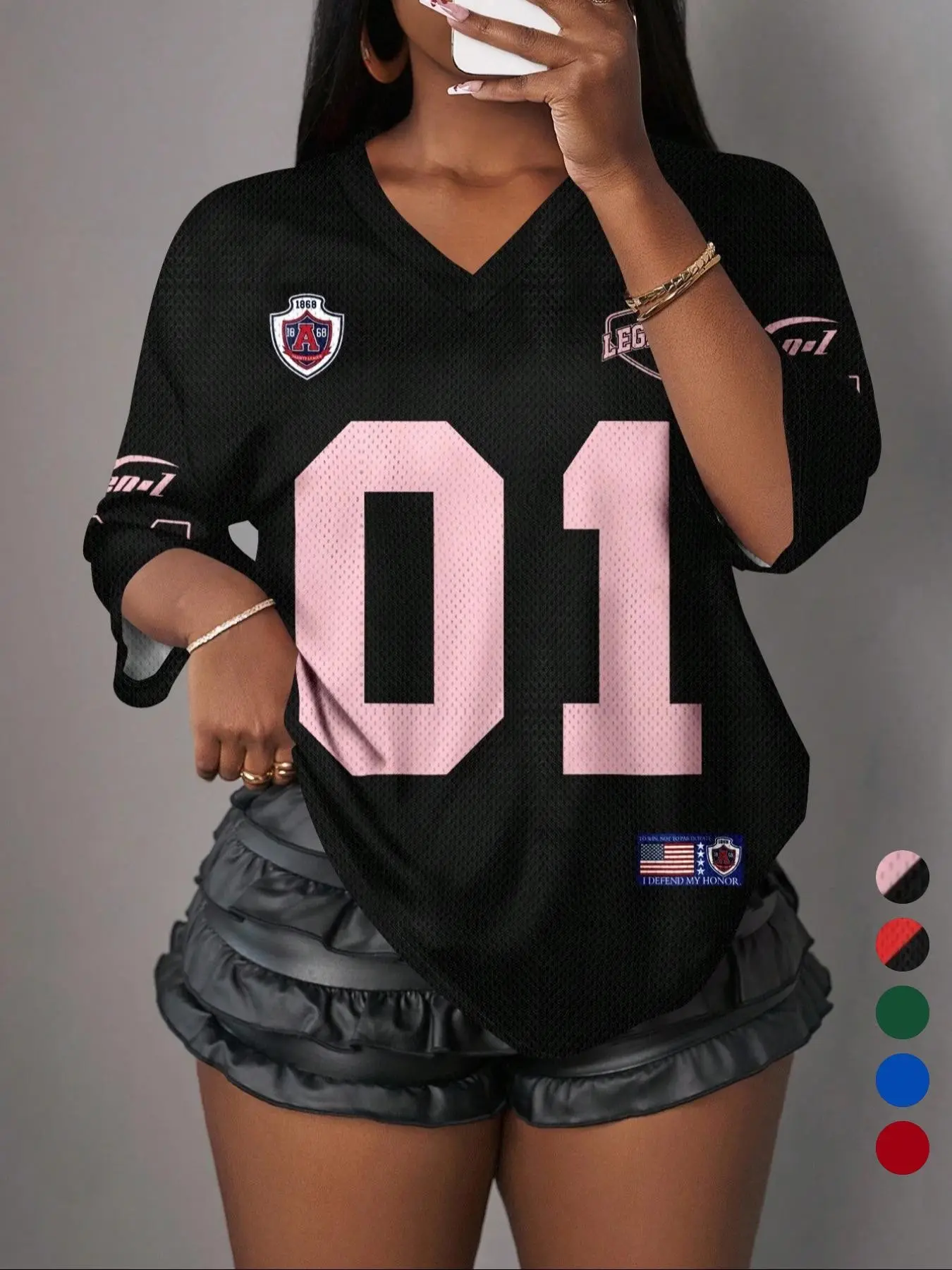 Y2K American Vintage Mesh Breathable Sports Shirt for Women, V-Neck Digital Print T-Shirt, Hip Hop Style Party Top, Gym Workout Tee, Streetwear, Gym Athletic Clothes, Gym Workout Tops