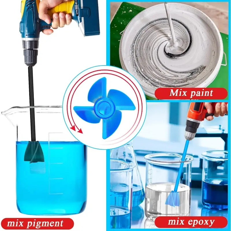 Paint mixer drill bit accessory, spiral paint mixer resin drill bit accessory, for paint mixer drill bit accessory for one gallon of paint