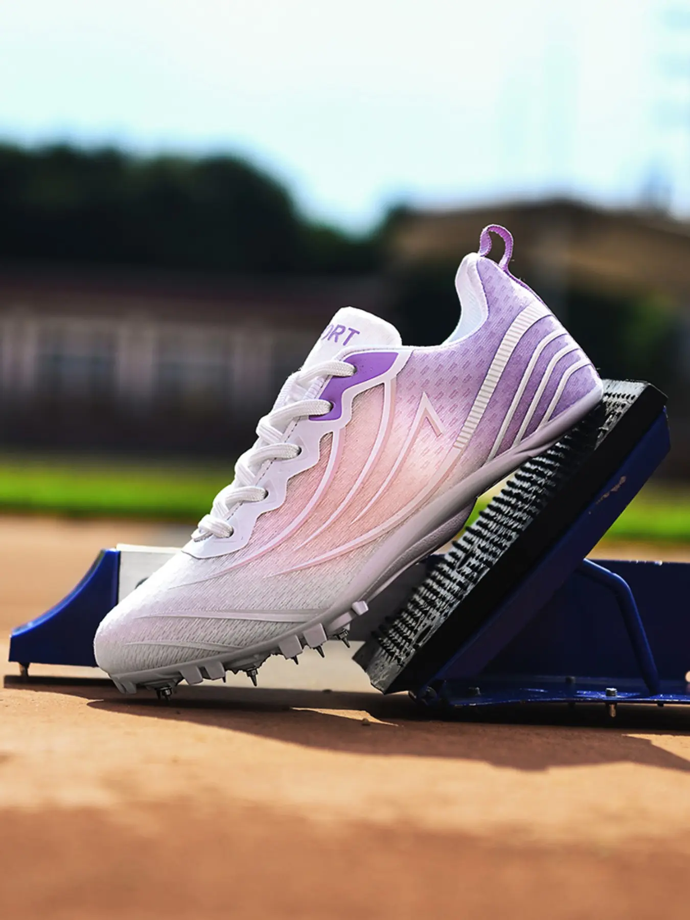 Neutral Adult Track Running Shoes, Unisex Athletic Sneakers, Professional Spike Shoes for Sprinting, Jumping, Sports Training, Competition