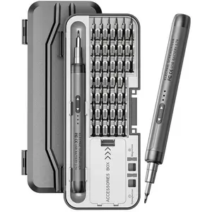 Small Precision Electric Screwdriver 46-in-1, Mini Rechargeable Cordless Electric Screwdriver, Precise Power Tool Drill High Torque Computer or Household Repair Tool Set