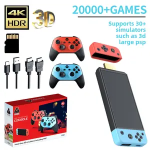 G66 TV Game Console, 4K HD Wireless 2 Player Battle Gaming System, Support Large 3D & PSP Classic Games