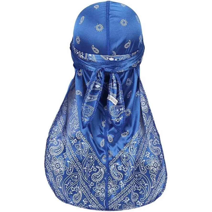 Assorted Paisley Bandana Doo rag Cap Headwraps Men's Women's Silk Durag with Long Tail and Wide Straps for 360 Waves Assorted Paisley Bandana Doo rag Cap Headwraps Men's Women's Silk Durag with Long Tail and Wide Straps for 360 Waves