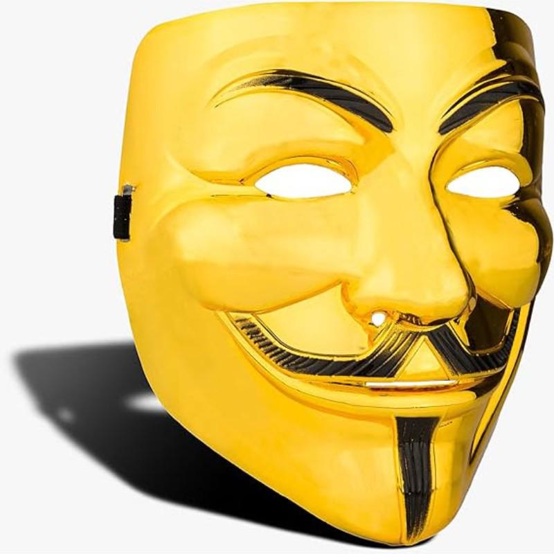 V for Vendetta Mask Anonymous Costume Accessory, Halloween Party Cosplay Prop, Unisex Masquerade Event Wear, Unique Design
