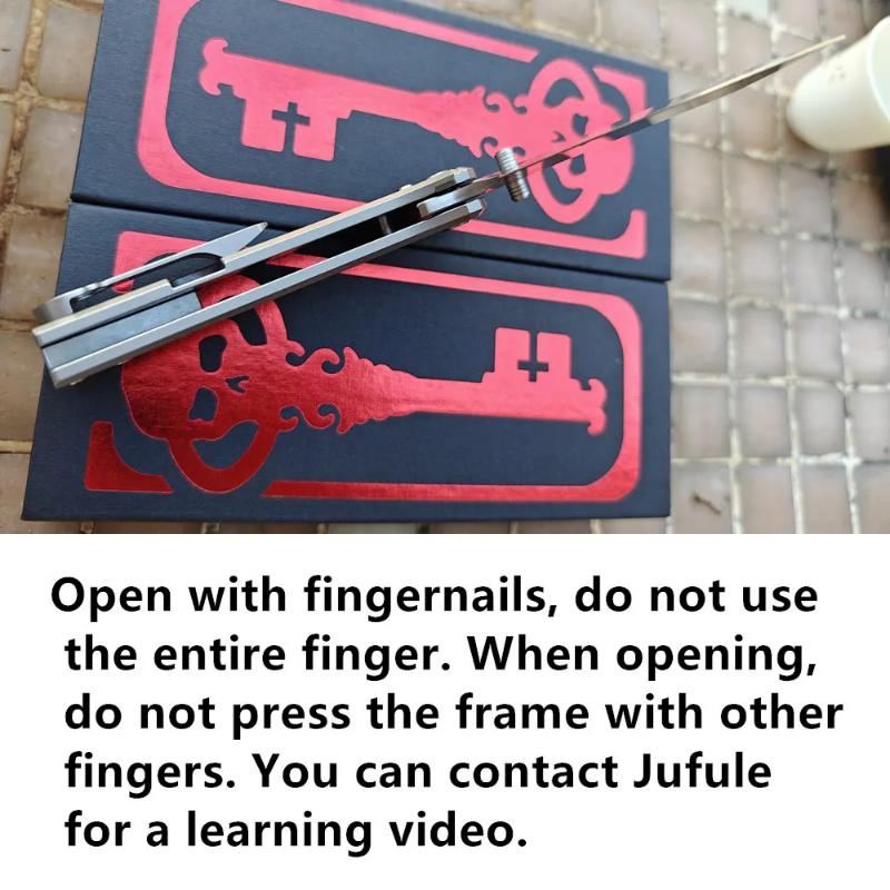 JUFULE Chaves Scapegoat Street Ceramic Bearings Titanium Mark M390  EDC Tool Camping Hunt Outdoor Tactical Folding Knife