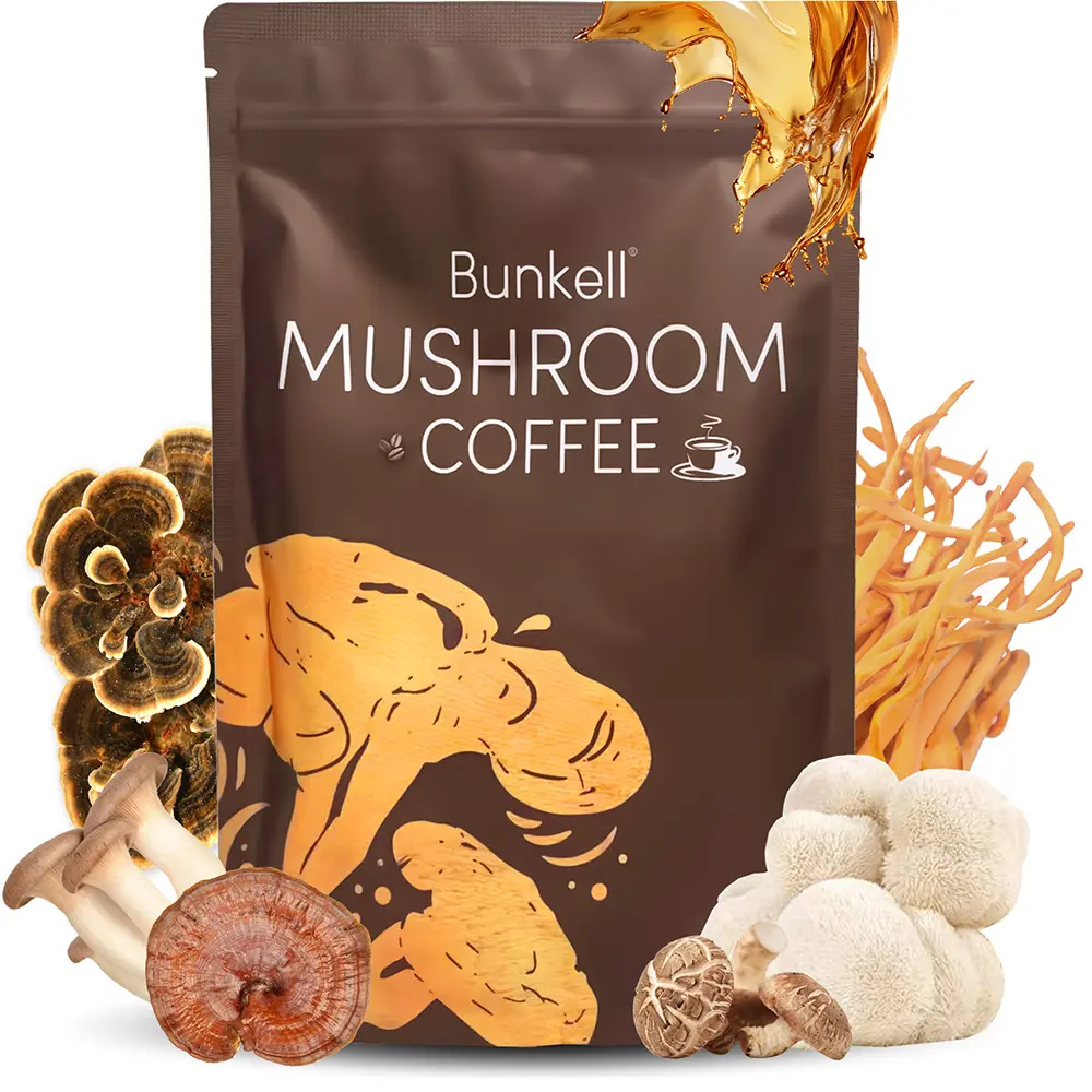 Food Mushroom Coffee - A blend of six mushrooms (Hericium, Shiitake, Maitake, etc.), added with medium-chain triglyceride oil and coconut milk - For clarity of thought, digestive health - Suitable for ketogenic diet