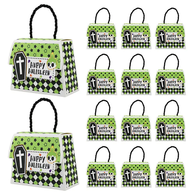 20pcs Halloween Candy Boxes, Halloween Hand-Held Gift Bags, Paper Gift Boxes, Wedding Candy Boxes