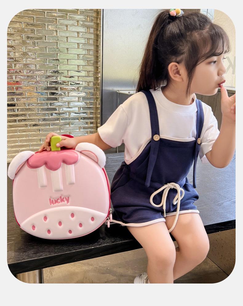 2026 Children's Backpack Cute Mangosteen-Shaped Eggshell Kids Backpack Cartoon Kindergarten Student School Bag