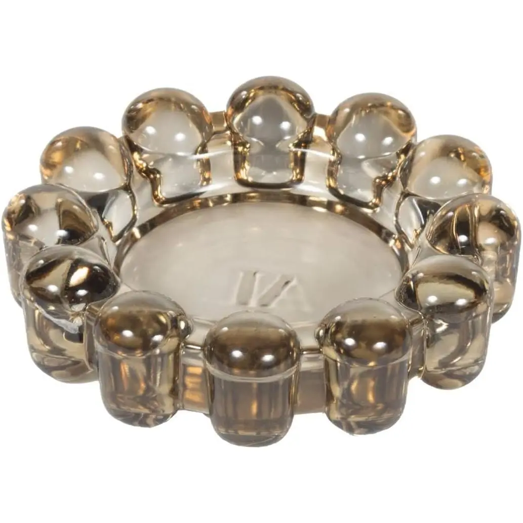 Bubble Candle Dish Small by  – Smoky Glass Decorative Candle Holder for  Decor, Small Candles & Diffusers