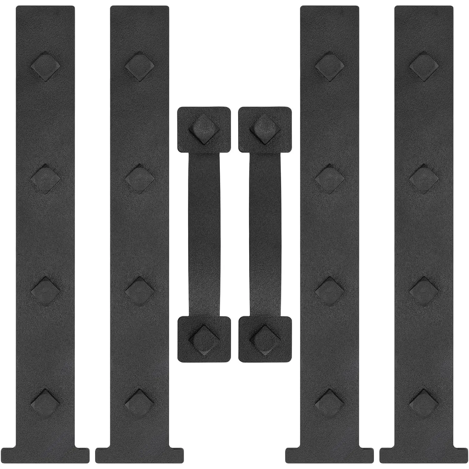 Black Non Mortise Door Hinges, Cabinet Hardware, 2-Pack