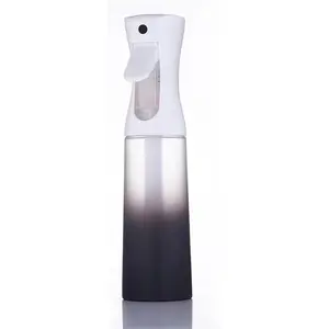 Ultra Fine Mist  Bottle, 200ml Continuous Sprayer, Plastic  Container for Hair, Travel Size, Hand Wash Care,  Theme (Black)
