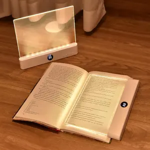Rechargeable Full Page Book Light | 3 Color Dimmable LED Flat Reading Lamp with Timer, Eye Care Bedside Night Reading Light, Perfect Gift for Book Lovers Kids Adults