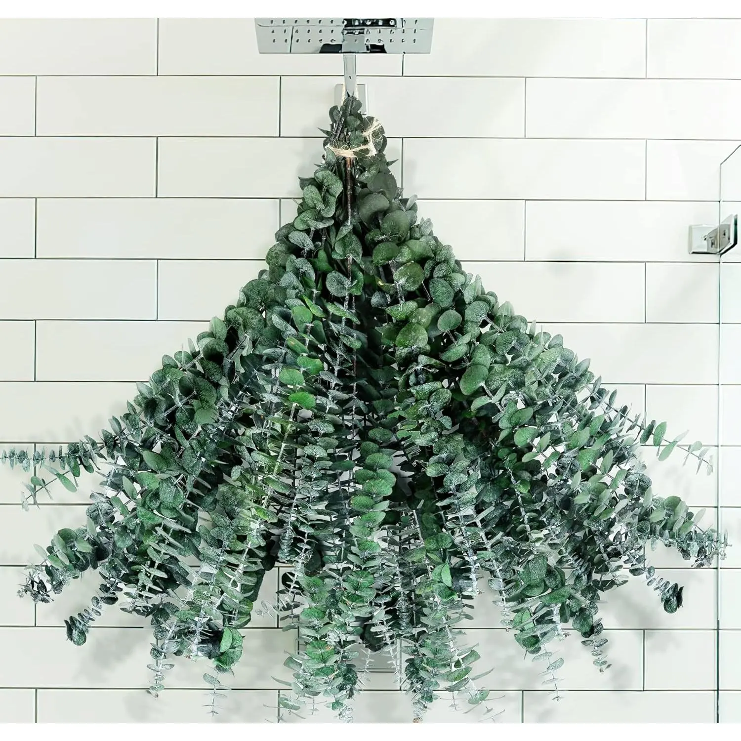 30 Pcs Preserved Eucalyptus Stems for Shower, 17'' Dried Plants, 100% Real |   Natural and fresh hanging eucalyptus bundle, ideal live leaves for spa gifts, vase filler, bathroom decor, boho home decor