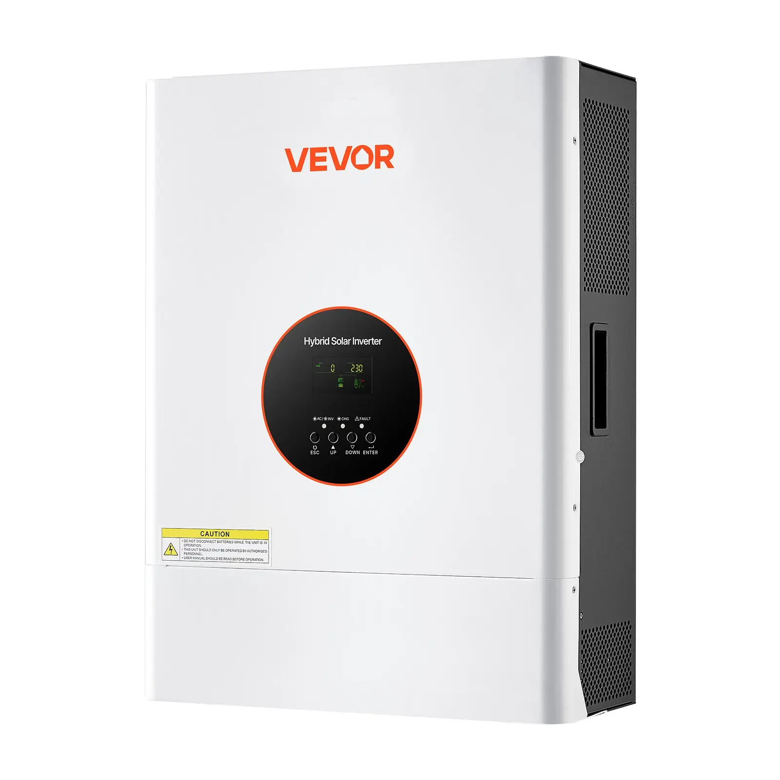 VEVOR 6400W Max Hybrid Solar Inverter, 120V-220V-240V Split Phase, Built-in 120A MPPT Solar Controller, Low Frequency Pure Sine Wave AC Power Supply, Fuse Included, for Lead Acid Lithium Batteries Off-Grid Systems