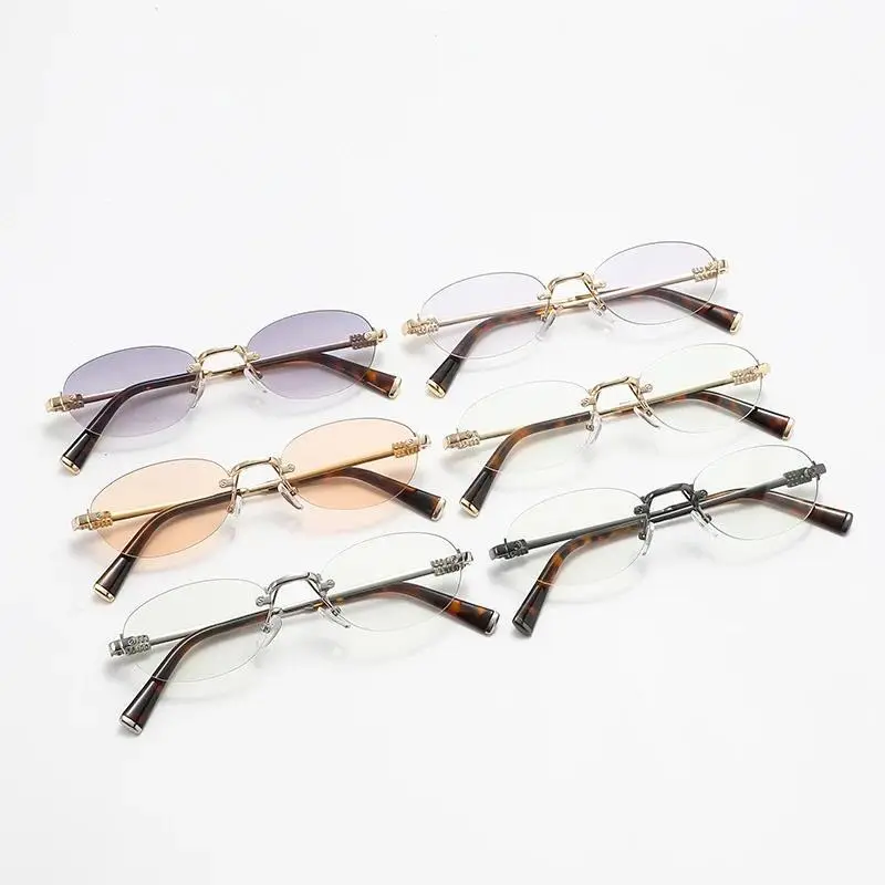 Frameless Light Sensitive Color Changing/anti Blue Light Glasses High End Fashion Glasses Multiple Choice Comfortable Durable