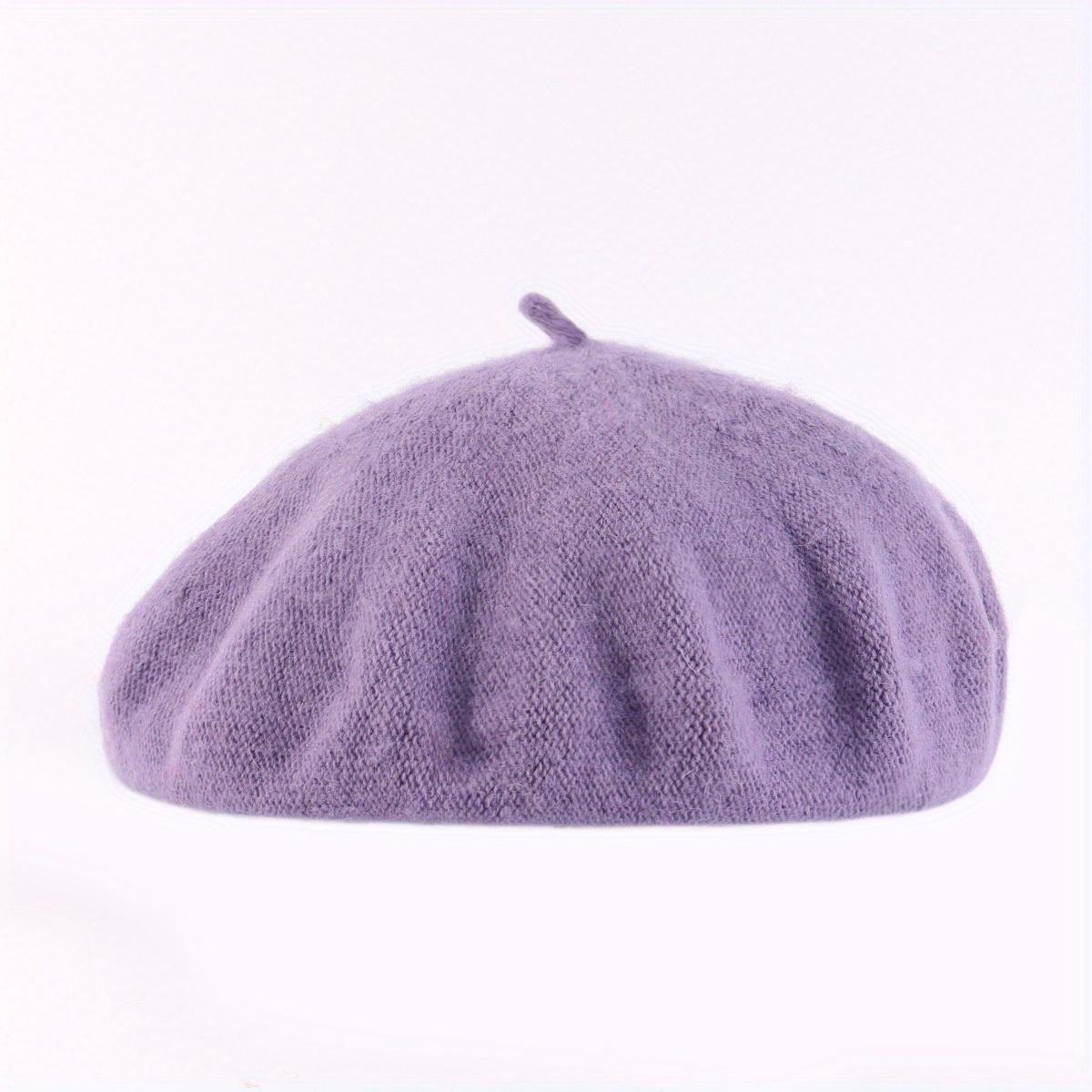 A 30g Beret in a Plain Design, Featuring a Y2K Candy Color Palette for a Sweet Look. This Versatile and Warm Beret Is Perfect for Women's Casual Fashion in Autumn and Winter