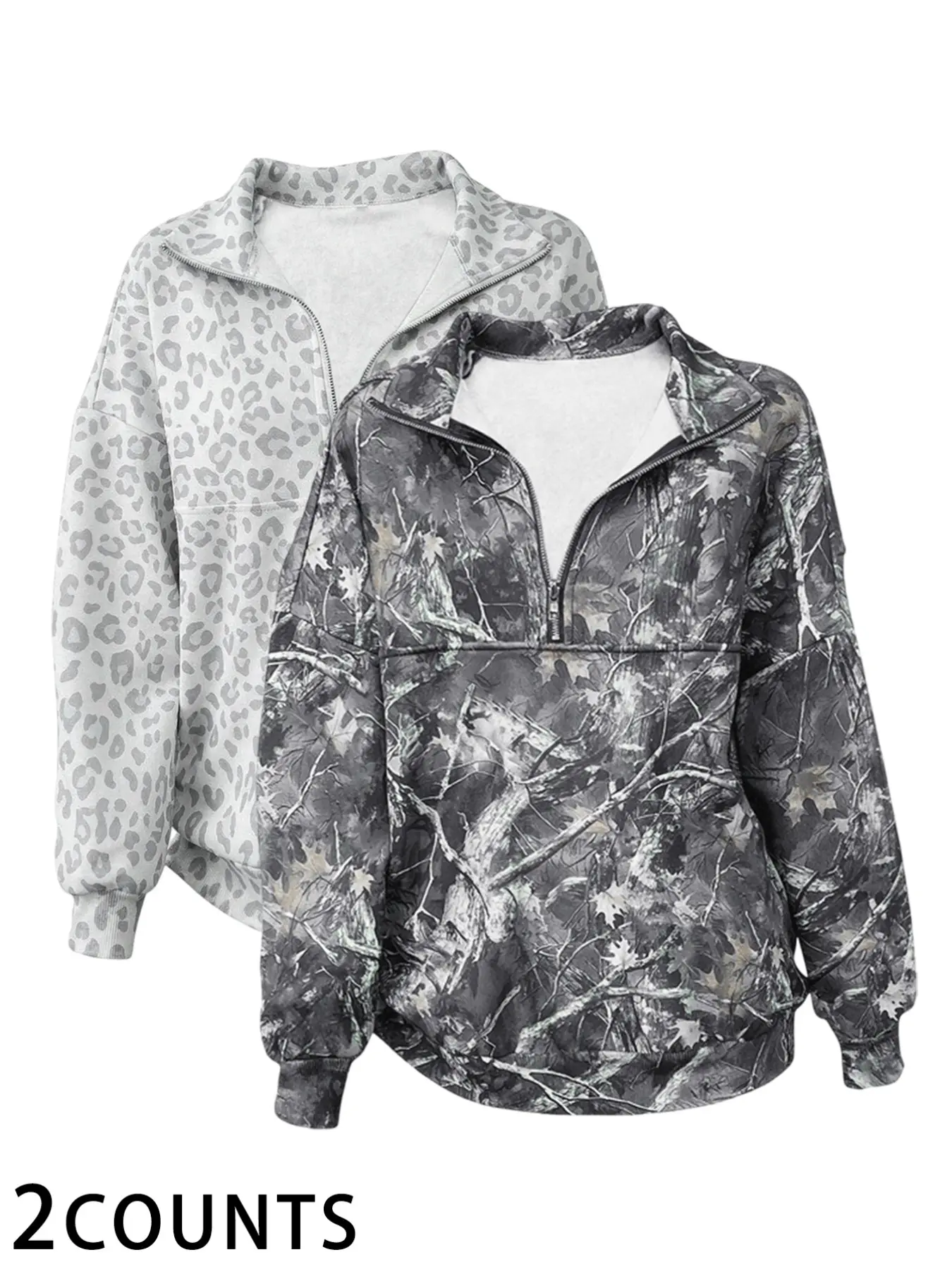 Women's Leopard Print Sweatshirt, Loose-Fit Oversized Long Sleeve, Casual Hip-Hop Style, Perfect for Daily Wear and Travel
