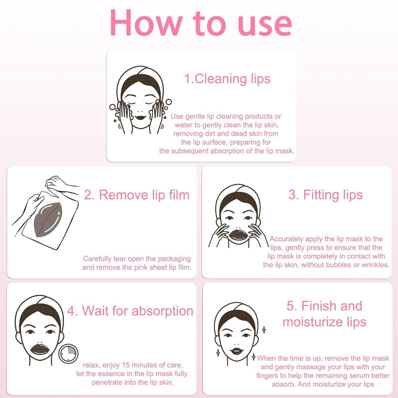 20 Pieces Collagen Lip Mask Lip Balm for Deep Nourishment, Moisturizing Overnight Treatment, Brightens and Softens All Skin Types