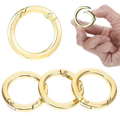 16 Durable Alloy Spring O-Rings, Suitable for Bag Buckle DIY Keychains, Bags, Wallets & Handbag Charms, Handmade Custom Accessories, Christmas Gift, Thanksgiving Gift, Perfect Gift Idea for DIY Craft Making