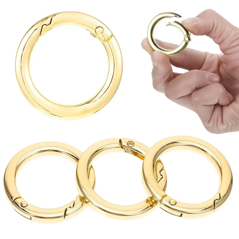 16 Durable Alloy Spring O-Rings, Suitable for Bag Buckle DIY Keychains, Bags, Wallets & Handbag Charms, Handmade Custom Accessories, Christmas Gift, Thanksgiving Gift, Perfect Gift Idea for DIY Craft Making