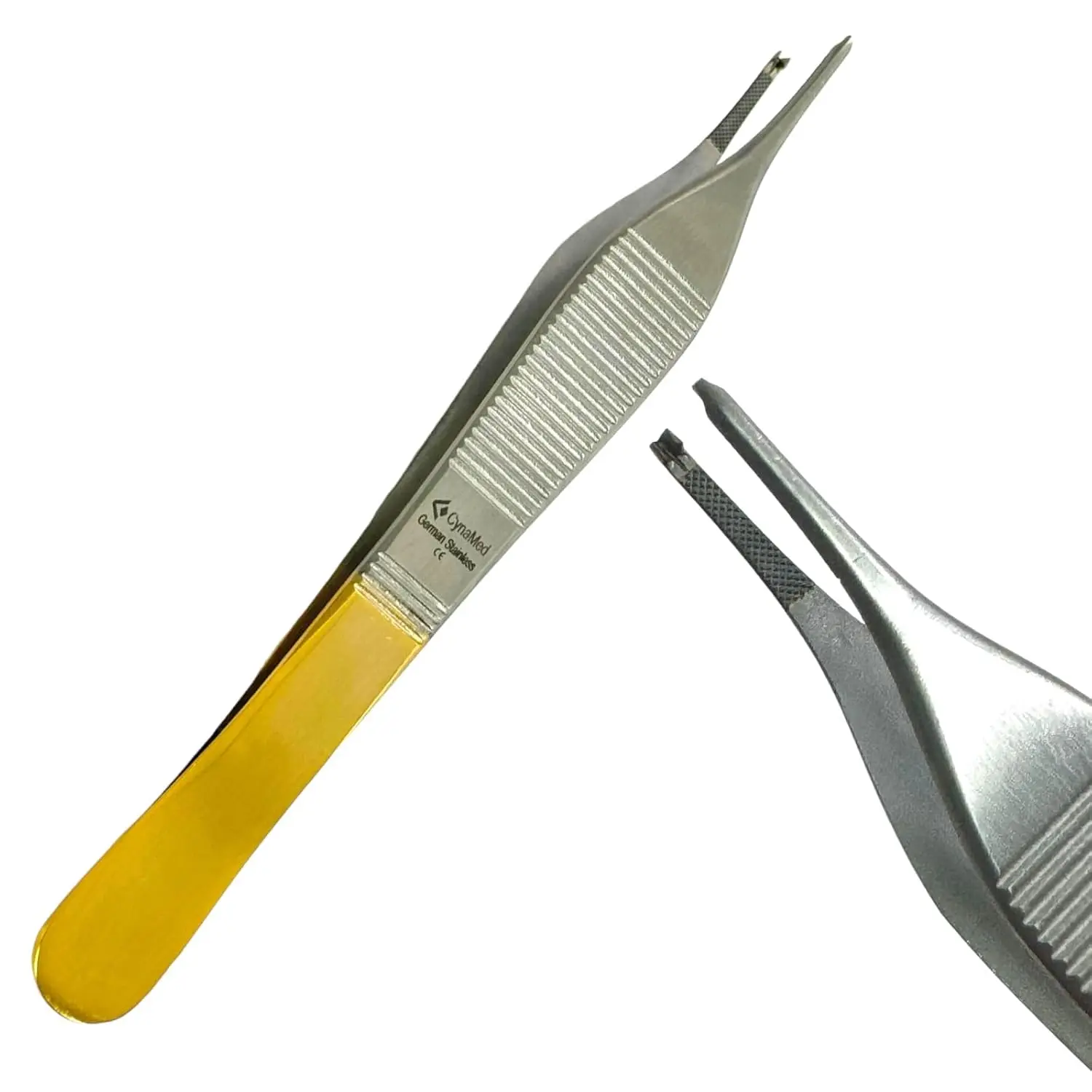 Stainless Tungsten Carbide TIP ADSON Forceps Tissue 1X2  ADSON Brown Forceps ADSON Dressing Forceps 4.75" Veterinary Instruments (ADSON FORCEP 1X2 )