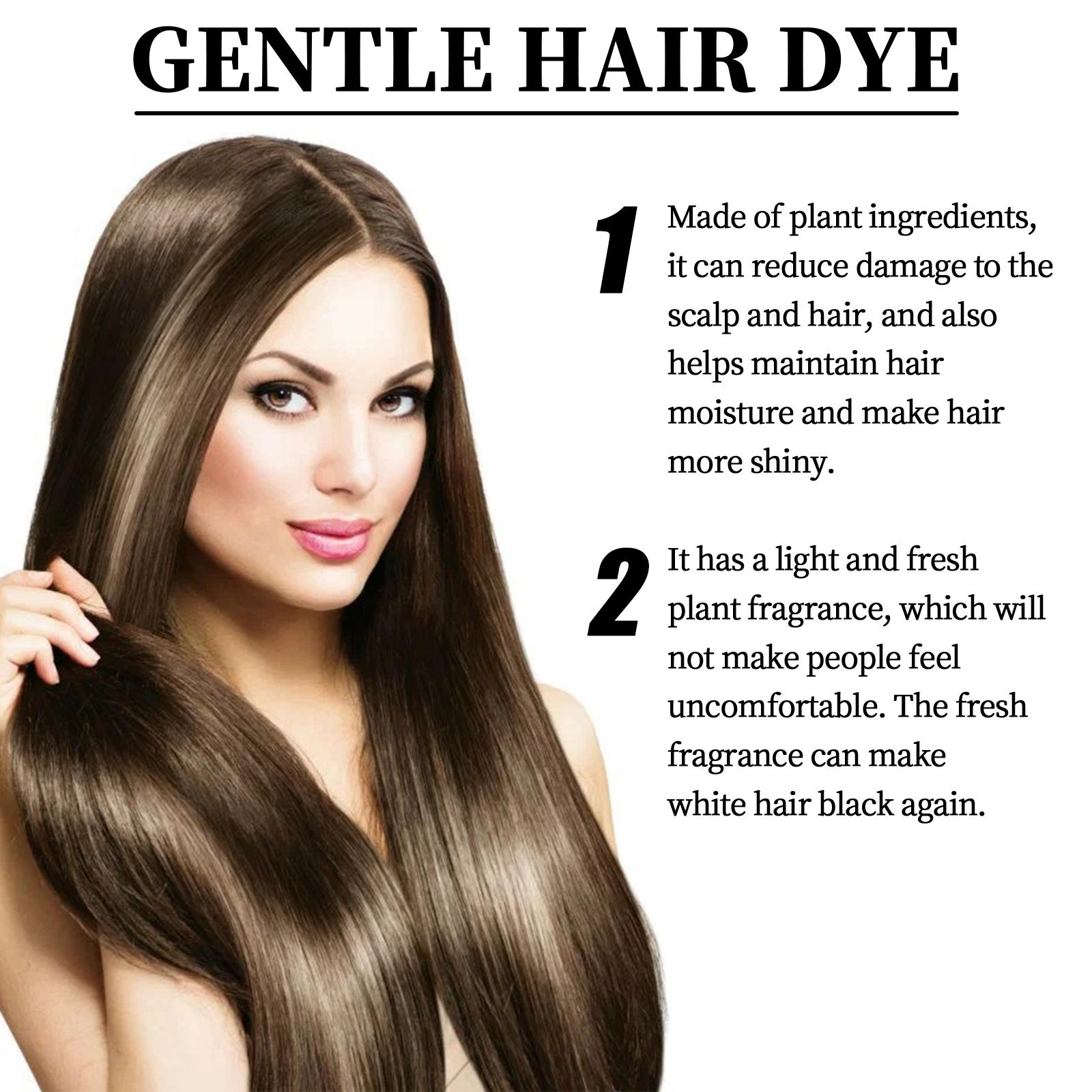 EELHOE Fruit And Vegetable Hair Cream, Natural, Mild And Long-Lasting, Does Not Hurt The Scalp. Easy To Apply Dark Hair Cream