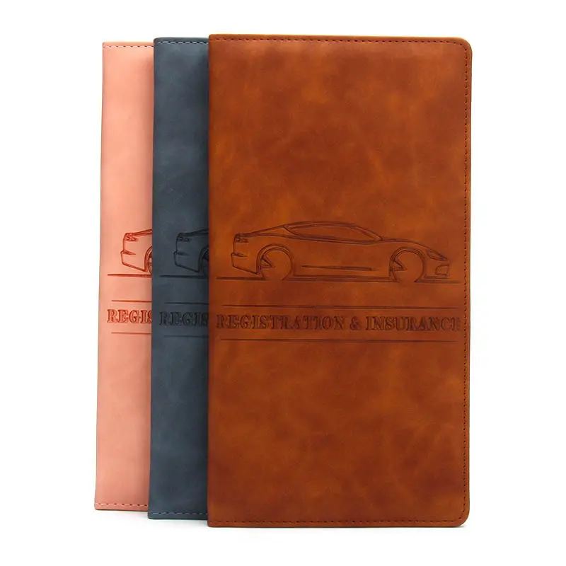 Soft Touch US Driver License Holder, Long Multi-Functional Leather Vehicle Registration & Insurance Card Wallet Car Document Organizer