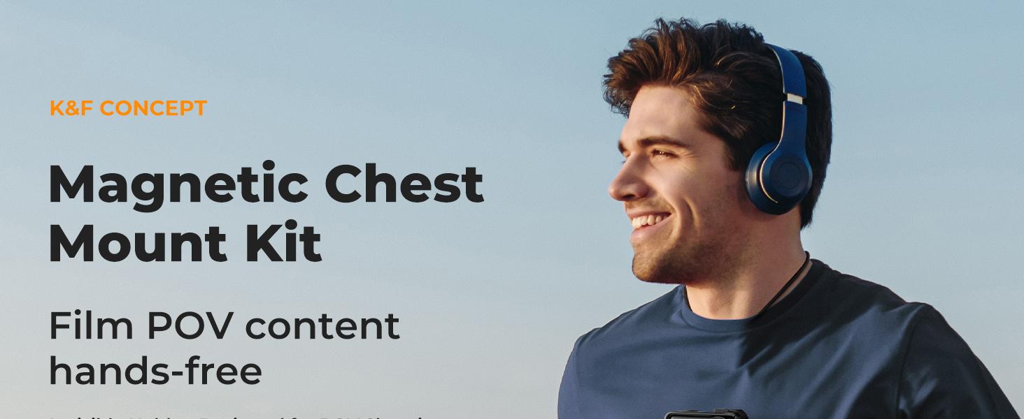 K&F CONCEPT Magnetic Action Camera Chest Mount for GoPro Hero 13/12/11/10/9 Black, DJI Osmo Action 5 Pro/4/3/2 and More Action Camera, POV Neck Mount with Adjustable Neck Strap Lanyards K&F CONCEPT Magnetic Action Camera Chest Mount for GoPro Hero 13/12/11/10/9 Black, DJI Osmo Action 5 Pro/4/3/2 and More Action Camera, POV Neck Mount with Adjustable Neck Strap Lanyards