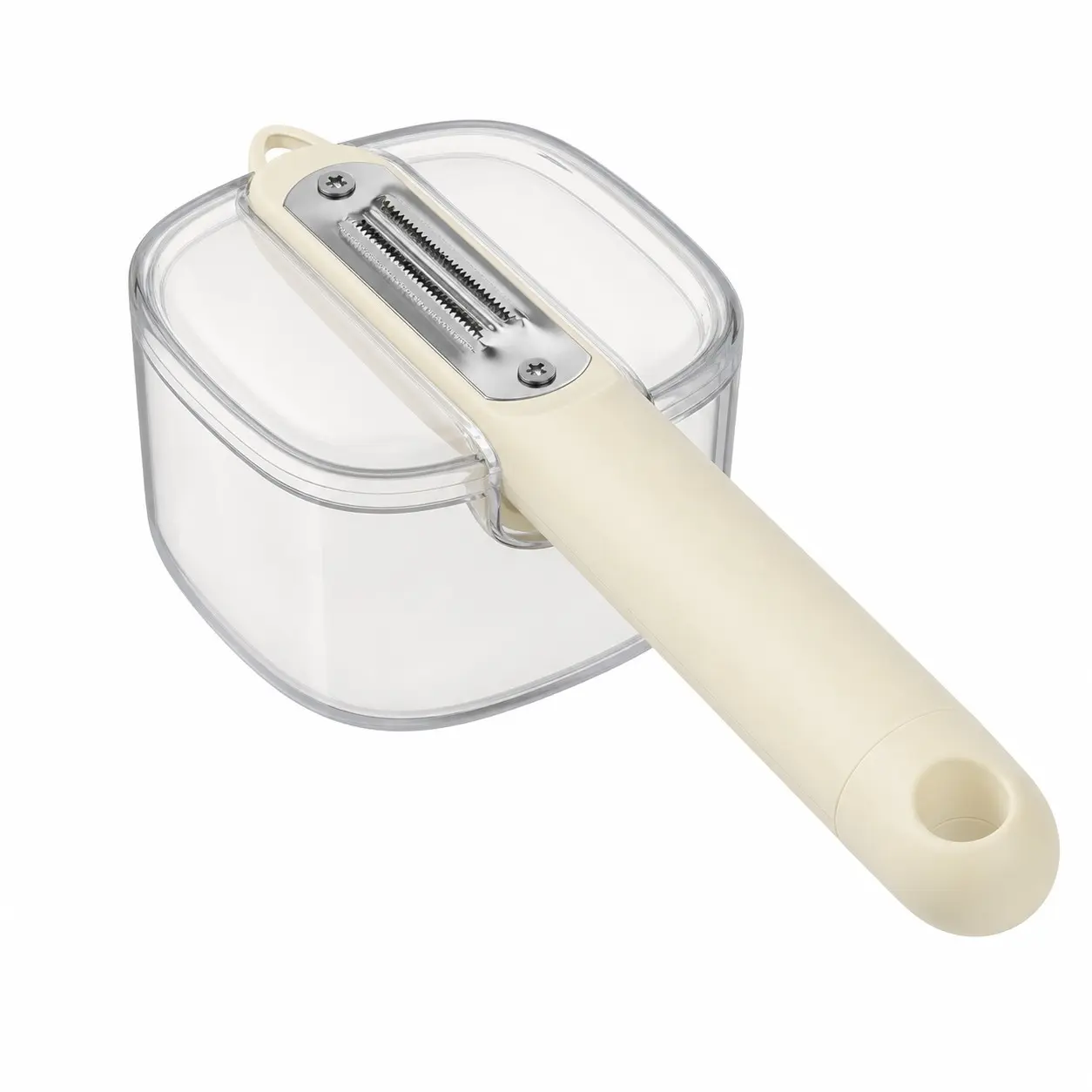 Storage Peelers with Transparent Detachable Scraps Box, Stainless Steel Blade, Dual Mode Vegetable Fruit Peeler, Efficient Kitchen Tool