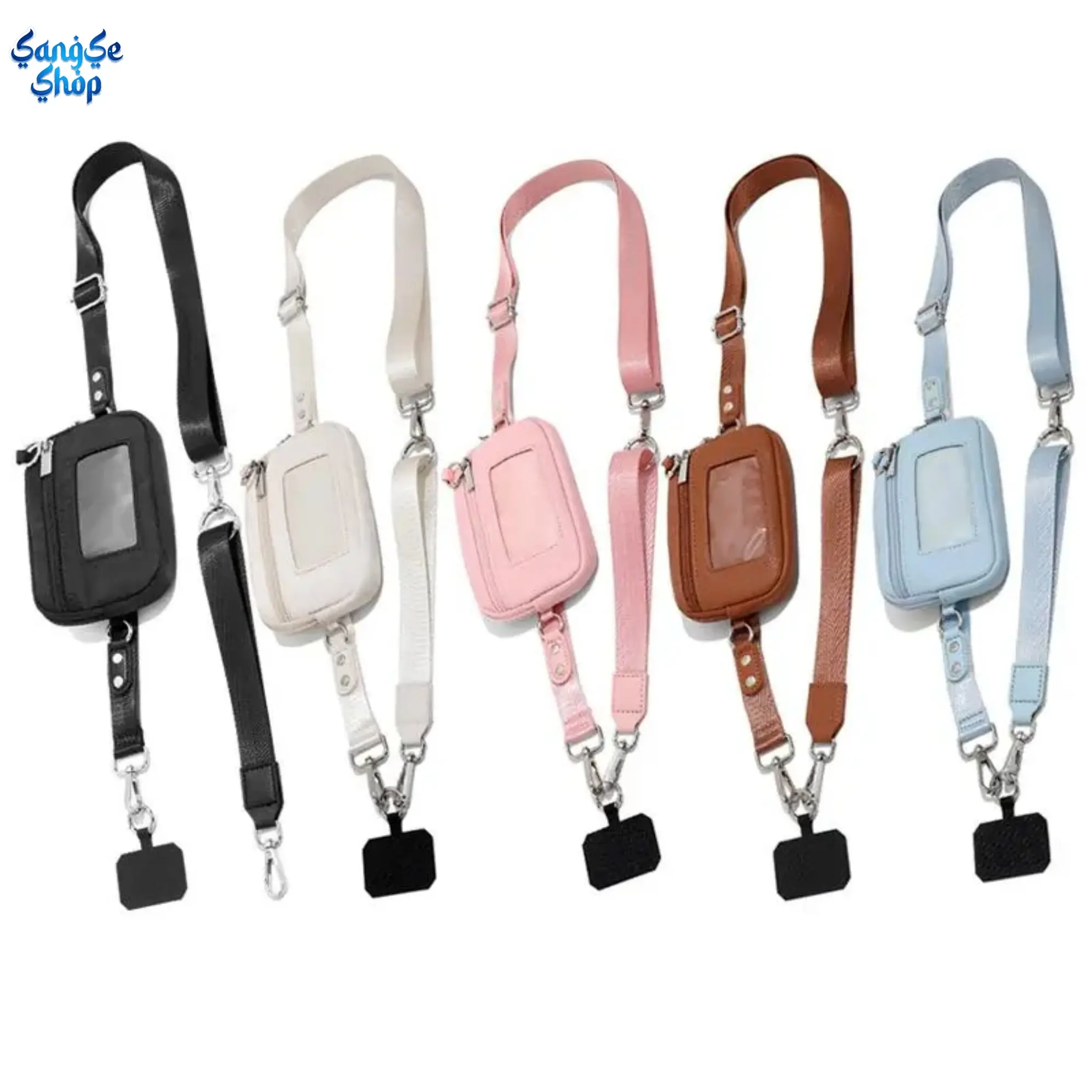 Crossbody Cell Phone Purse Strap for Women & Men, Solid & Adjustable with Detachable Wallet, ID Window, Zipper Pocket & Wristlet, Accessories, Smartphone, Cell Phone Lanyard, Mobile, Phone Strap Holder