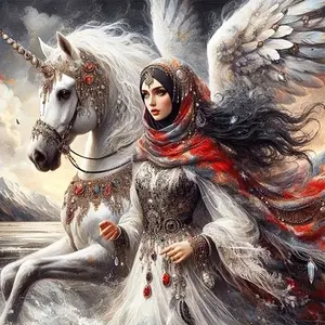 5D DIY Diamond Painting Kit with Unicorn and Angel Design Includes Tools No Frame Sparkling Rhinestones Perfect for Home Decor Wall Art Craft Gift for Adults and Kids