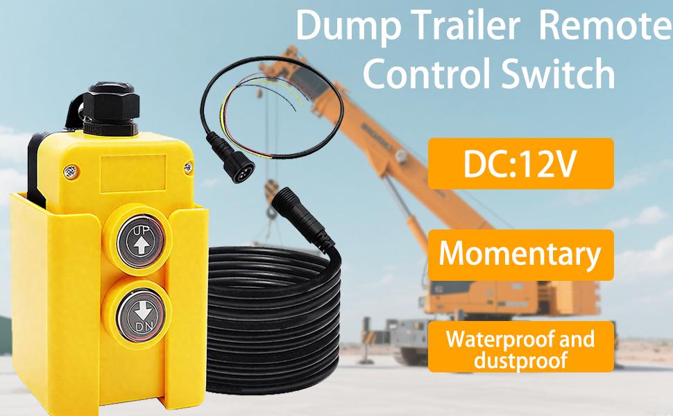 ParnicoTech 3 Wire 12V Remote Switch for Single Acting Hydraulic Pumps, Dump Truck Trailer Hoist Lift Gate Unit Controller