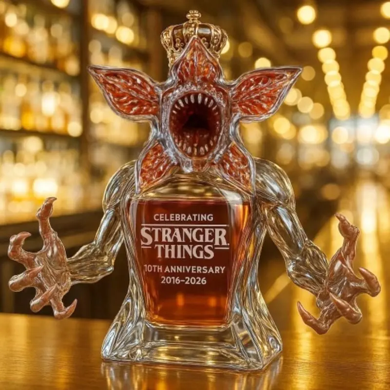 Demogorgon-Inspired Monster Glass Liquor Decanter, Novelty Creature Whiskey Bottle, Horror Themed, Large Capacity, Halloween Gift