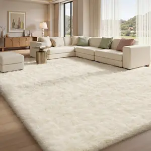 FAMVAL Large Fluffy Rug for Bedroom and Living Room, Long Plush Soft Area Rug with Non-Slip Backing, Modern Cozy Rug for Dorm Apartment Kids Room summerwins