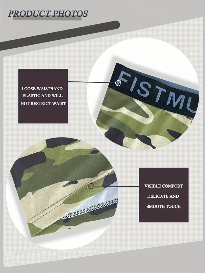 KJFISTMU 12pcs Fashion Pattern Men'S Long Boxers, Graffiti Style High Stretch Long Boxers, Athletic Shorts, Novelty Print Men'S Briefs, Cycling Shorts Menswear Socks Mixed Color