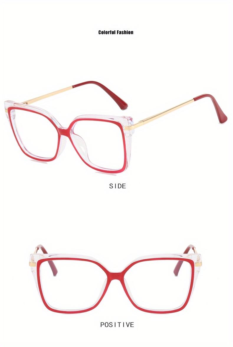 New Fashion TR90 Retro Women's Flat Frame Glasses Latest Trendy Square Decorative Eyeglasses