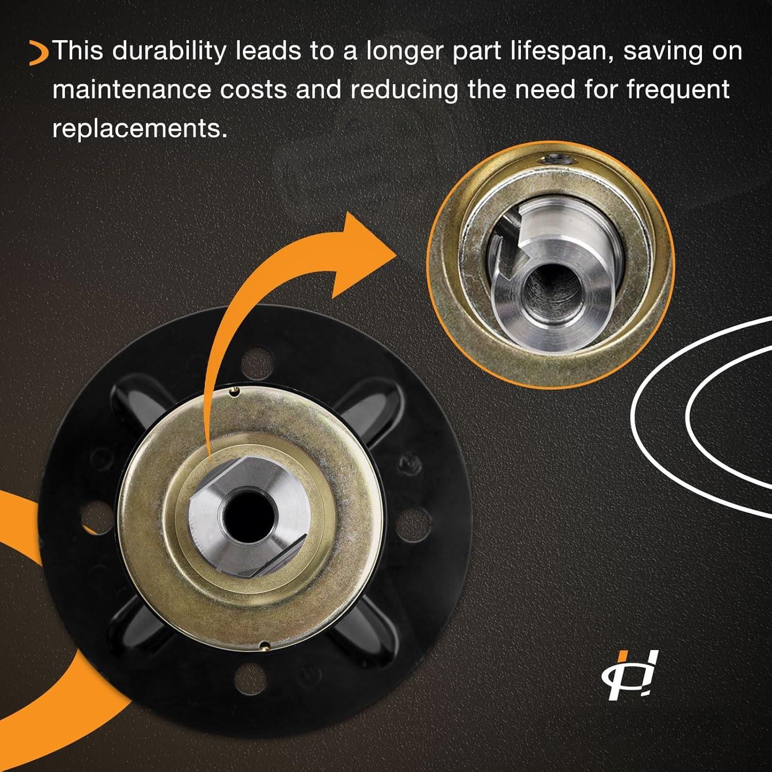 Deck Spindle Compatible with Bad Boy 48" 54" 61", Stand-on; Deck Outlaw  and Outlaw XP 54" 61" 72" Mower  Spindle Bearings, Replace 037-4000-00, 038-4000-50