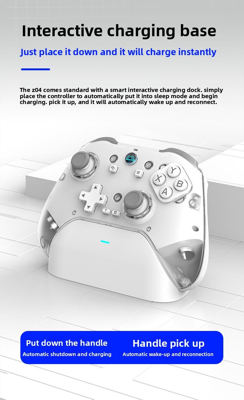 Wireless Bluetooth Handle Charging Base Magnetic Steam Gamepad Hall Rocker Android/iOS/PC PS5 Controller with Touchpad PS4 Turbo Set play vital accessories retro game console stick lever back thumbsticks grip dual vibration double Xbox function axis gyro