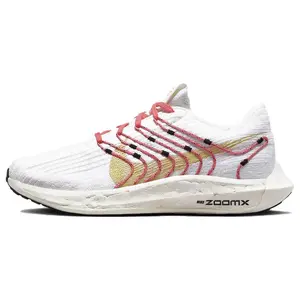 Nike Pegasus Turbo Next Nature Lightweight Cushioned Low-Top Running Shoes for Women in White and Red Verifiable, with credentials and supporting global authentication