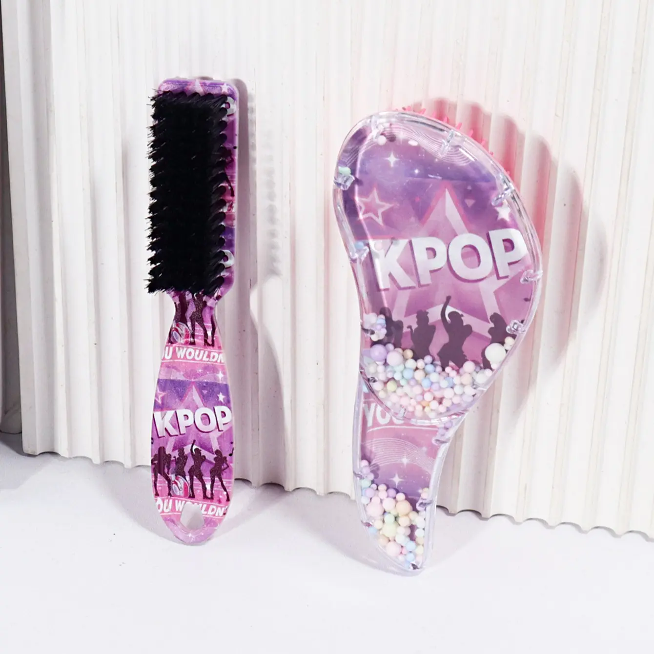 2-Piece Hair Brush Set, Styling Clean Brush, Cartoon Massage Comb, Anti-Static, Anti-Tangle, Nylon Neck Dust Brush, Hair Styling Tools