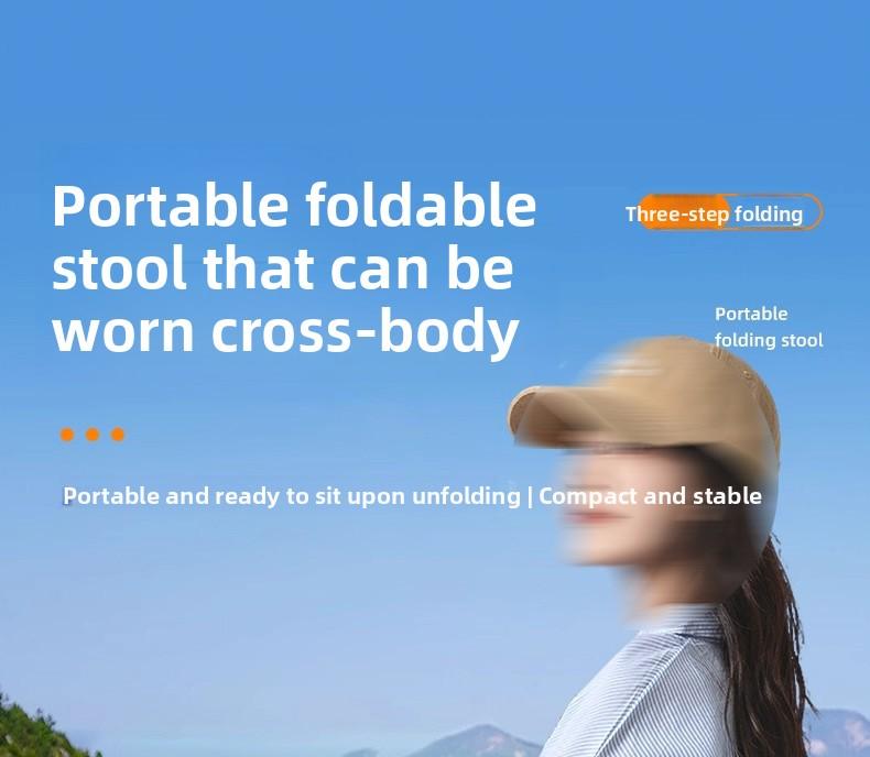 Outdoor chair, crossbody bag, folding stool, pencil case, portable simple camping equipment stool, sports backpack, folding chair