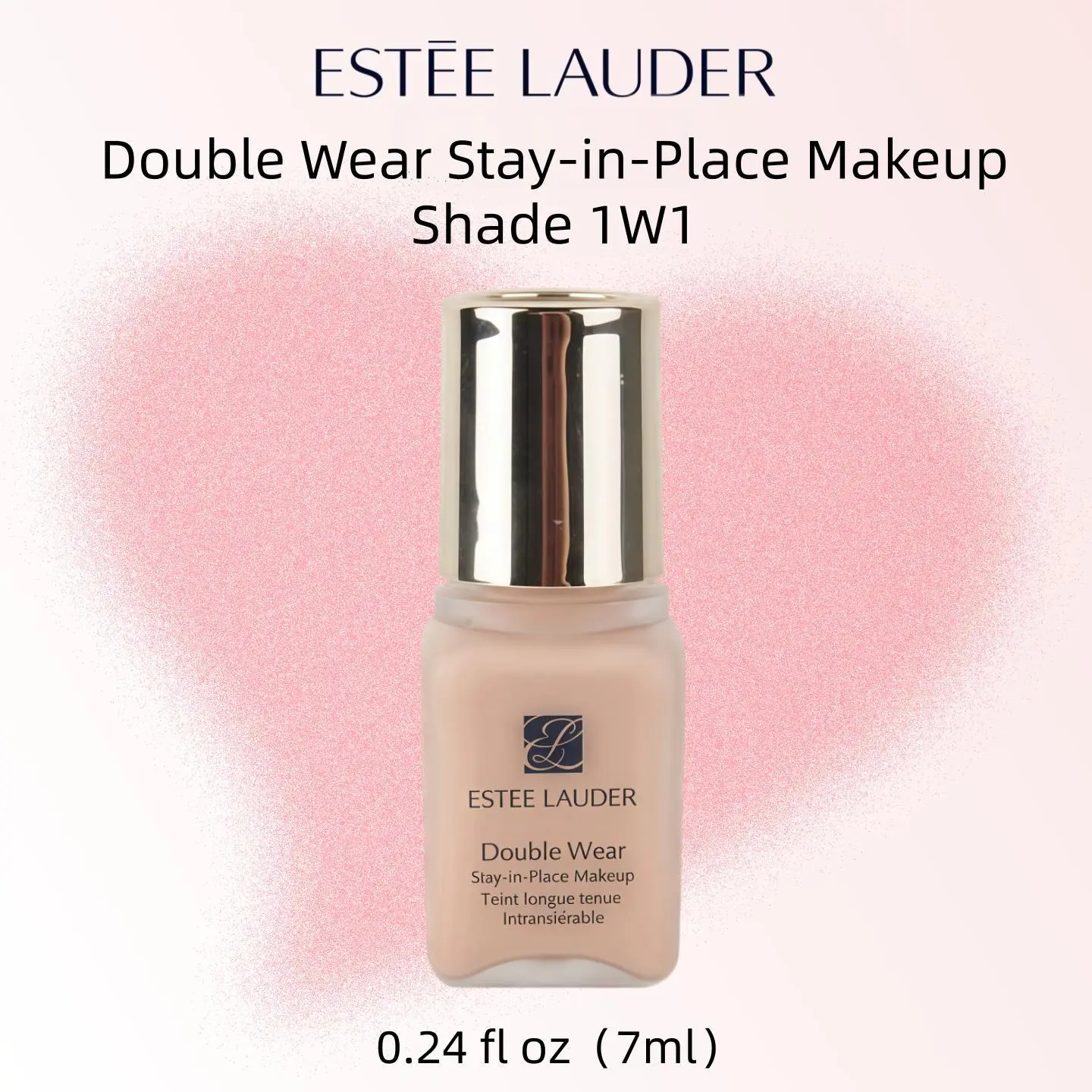Estée Lauder Double Wear Stay-in-Place Matte Longwear Foundation Mini, 0.24 fl oz (7ml) Shade 1W1, Compact Cosmetic with UV Protection, Daily Full Coverage Sample