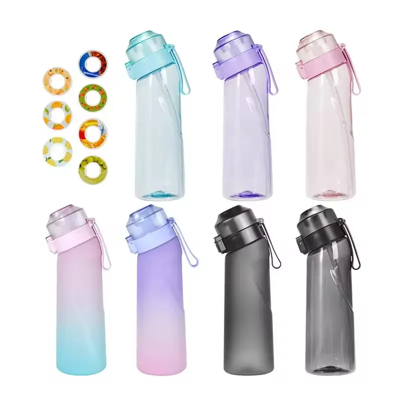 Scent-Based Flavored Water Bottle with Aroma Ring, Reusable Fruit-Scent Hydration Cup 650ml for Everyday Use