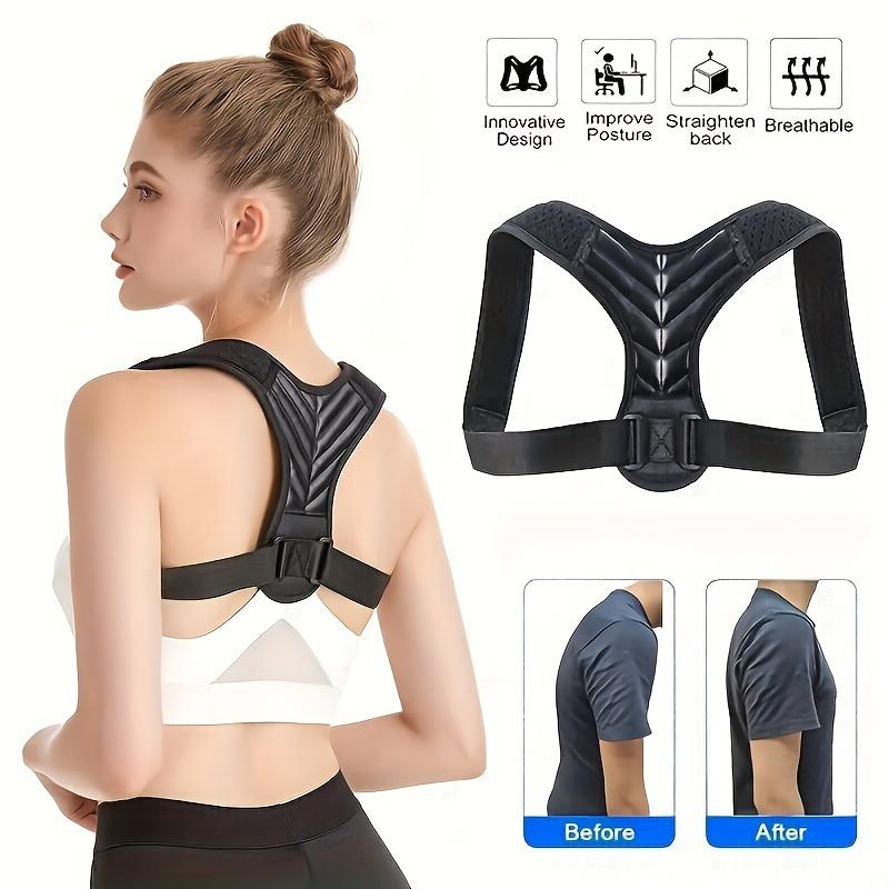 Posture Corrector Vest with Adjustable Straps - Comfortable Back Support Brace for Improved Daily Posture, Breathable Polyester & Nylon Blend, Sports Style
