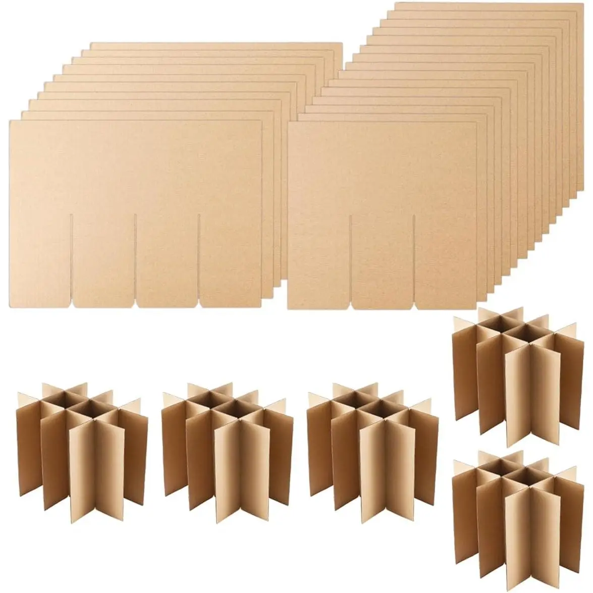 5 Sets Moving Box Glasses Divider Kits, Glassware Dish Packing Divider for Moving Boxes,Cardboard Dividers for 16 x 12 x 12 Inch Box (Box Not Included)